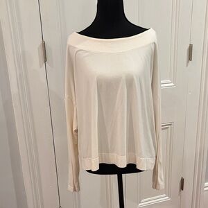 bryn Walker Cream Long Sleeve Top